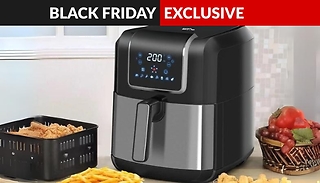 Black HOMCOM 1700w 6.5L Air Fryer Oven with Digital Display
