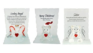 Glass Crystal Occasion Ornament - With or Without LED Light!