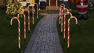 Christmas LED Light Outdoor Candy Cane Decorations - 1, 2, 4 or 5-Pack