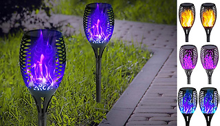 1-12 Solar LED Flickering Flame Torch Lights – 4 Colours