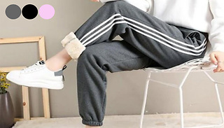 Winter Warm Soft-Lined Tracksuit Trousers - 3 Colours & 5 Sizes