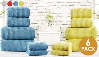 Rapport Luxury Waffle Towel Set - 6 Piece