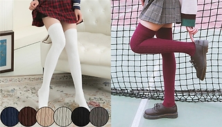 Thigh High Knee Stockings - 8 Colours