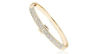 Gold Plated Crystal Bangle