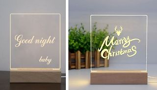 Rewritable Acrylic LED Lamp & Noticeboard