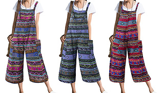 Bohemian Loose Women's Jumpsuit - 4 Sizes & 3 Colours