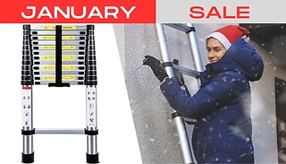 Extendable Telescopic Aluminium Ladder - 2.9m!