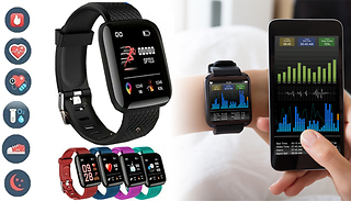 116-Plus Fitness Tracker With HR and BP Monitor - 5 Colours