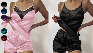 Lacy Two-Piece Pyjama Set - 6 Colours & 5 Sizes