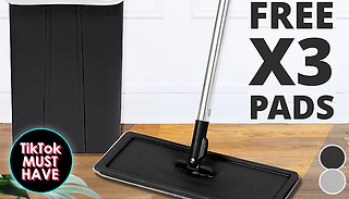 360° Flat Squeeze Microfibre Mop & Bucket - 2 Colours!