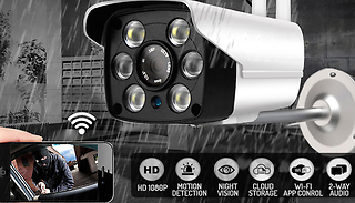 Wi-Fi Security Camera With Night Vision & Two-Way Intercom - Optional 32GB...