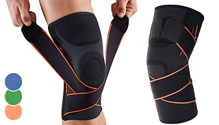 1 or 2 Adjustable Knee Compression Sleeves - 3 Colours