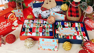 12-Pack of Christmas Gift Socks in Gift Box - 2 Colours