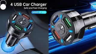 4-Port Universal USB Car Charger! - 2 Colours