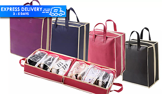 6-Pair Travel Shoe Organising Bag - 4 Colours