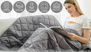 Weighted Warming Quilted Blanket - Great for Saving Energy!
