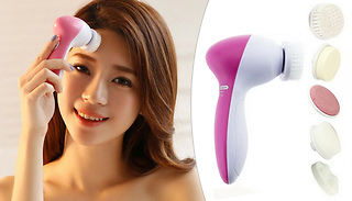 5-in-1 Electric Facial Cleansing Brush - 1, 2 or 4-Pack