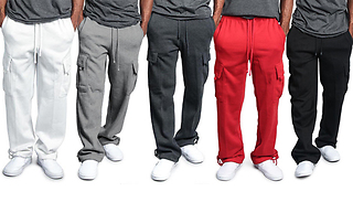Men's Cargo-Style Jogging Bottoms With Knee Pad Pockets