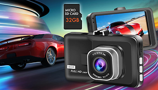 CrashCapture HD Touch Screen Dash Cam - Optional Micro-SD Card