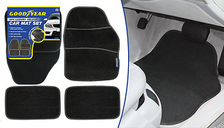 Goodyear 4-Piece Luxury Velour Car Mats