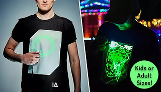 Kids or Adults Interactive Glow In The Dark Shirt - 5 Sizes