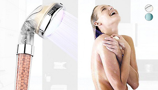 1 or 2 High-Pressure Beaded Filtering Shower Heads - 2 Colours