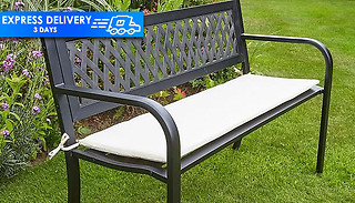 Meadow Metal Garden Bench With Upholstered Cushion