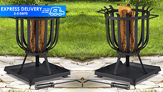 Vida Outdoor Square Steel Brazier