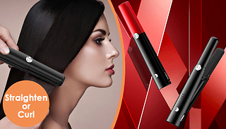 2-In-1 Cordless Hair Straightener & Curler - 2 Colours