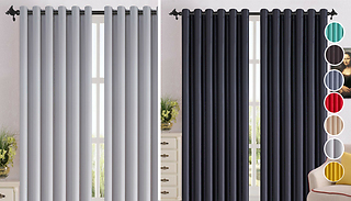 2-Pack of Blackout Curtains - 7 Sizes & Colours