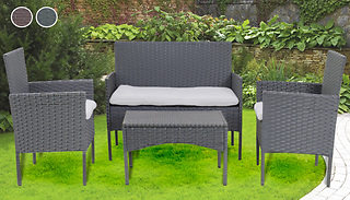4 Piece Outdoor Rattan Garden Furniture Set - 2 Colours