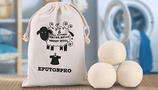 6-Pack Reusable Wool Dryer Balls - Three Colour Options!