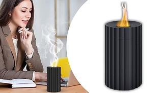 7-Colour Simulated Flame Aromatherapy Diffuser - 2 Colours 