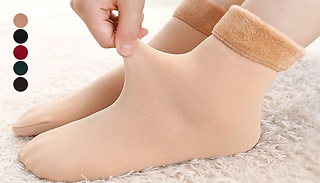 1 or 2 Pairs of Thermal Cashmere Socks - 5 Colours