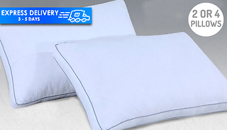 2 or 4 Cotton Cover Hollowfiber Box Pillows