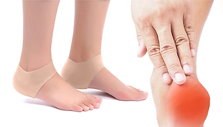 Pair of Silicone Gel Heel Socks - 1 or 2-Pack