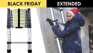 Extendable Telescopic Aluminium Ladder - 2.9m, 3.2m or 3.8m