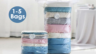 1-5 Vacuum-Seal Compression Storage Bags - 9 Options