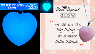 Glow-In-The-Dark Heart Pendant & Special Message - 2 Colours & 4 Messa ...