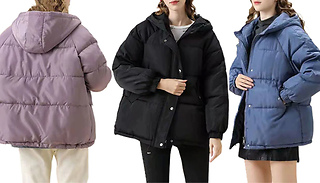 Women's Oversized Quilted Puffer Jacket - 4 Colours & Sizes
