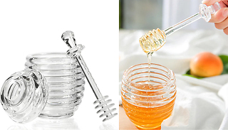 Food Grade Honey Pot with Dipper and Lid