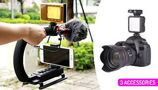 Vlogger/Youtuber Starter Kit - Light, Stabliser, Mic or All 3!
