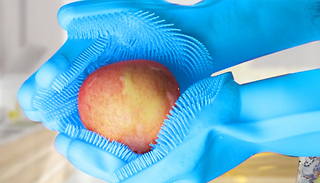 Silicone Oil-Resistant Kitchen Cleaning Gloves with Bristles