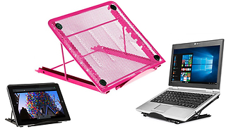 Pink Mesh Laptop & Tablet Stand
