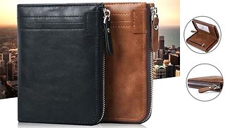 Faux Leather RFID Protection Wallet - 2 Colours
