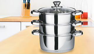 3-Piece Stainless Steel Steamer Set