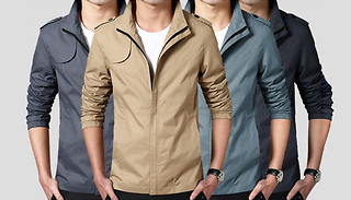 Men's Waterproof Casual Harrington Jacket - 5 Colours & 7 Sizes