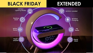G Shaped Wireless Charger Speaker & Lamp - 2 Sizes