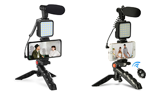 5-Piece Phone Filming Kit With Tripod, Microphone & Bluetooth Remote