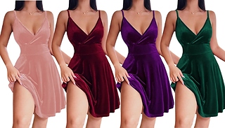 Women's Low V Neck Dress - 8 Colours & 5 Sizes